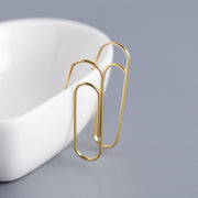 Sterling Silver Simple Paper Clip Earring