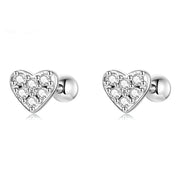 Simple Love Sterling Silver Earrings