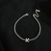 Sterling Silver Letter Bracelet