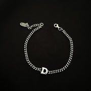 Sterling Silver Letter Bracelet