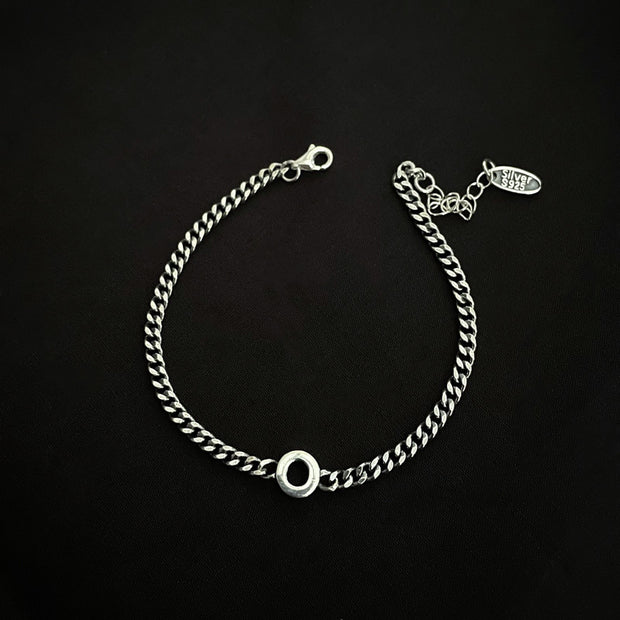 Sterling Silver Letter Bracelet