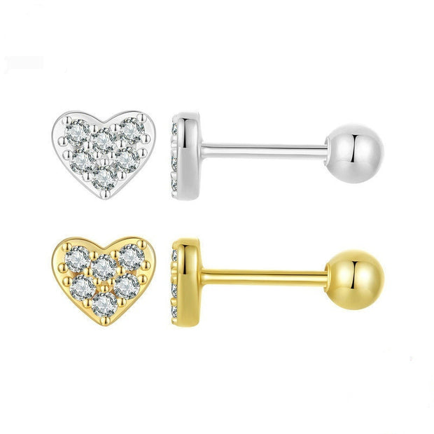 Simple Love Sterling Silver Earrings