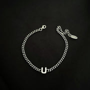 Sterling Silver Letter Bracelet