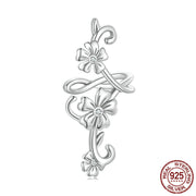 Vine Of Flowers Sterling Silver Ear Cuff