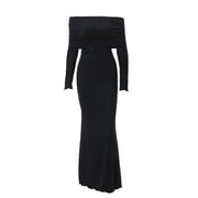 Off The Shoulder Black Dress