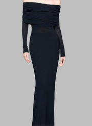 Off The Shoulder Black Dress