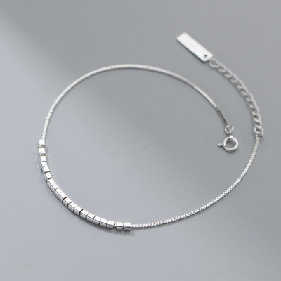 A Square Sterling Silver Anklet