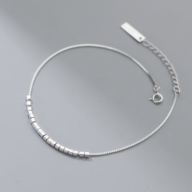 A Square Sterling Silver Anklet