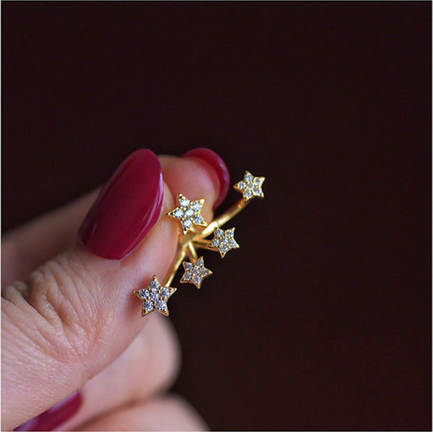 Star Sterling Silver Earring