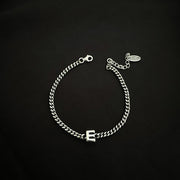 Sterling Silver Letter Bracelet