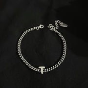 Sterling Silver Letter Bracelet