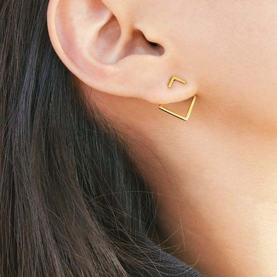 Sterling Silver Almost Square Studs