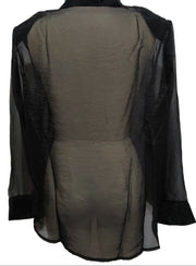 Gizzy Mesh Button Down Top