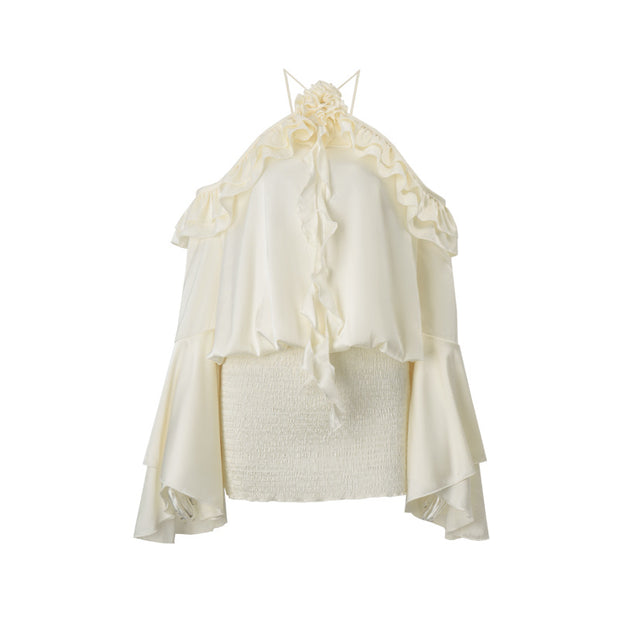 Kay Ruffled Bell Sleeve Dress
