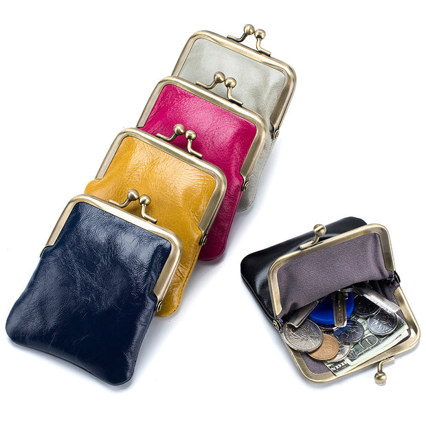 Oil Wax Leather Coin Purse