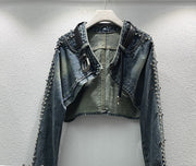 A Denim Jacket With Metal Detail