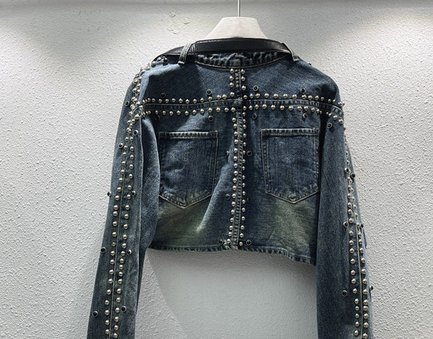 A Denim Jacket With Metal Detail