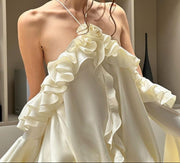 Kay Ruffled Bell Sleeve Dress