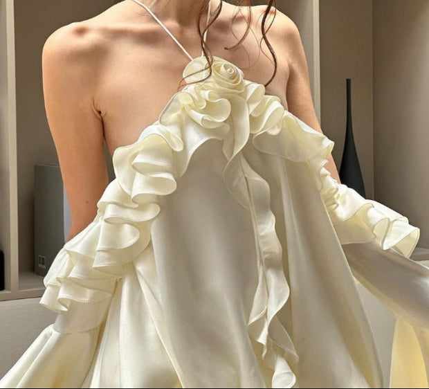 Kay Ruffled Bell Sleeve Dress
