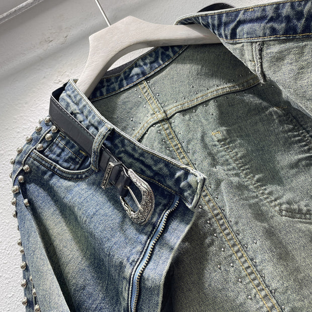 A Denim Jacket With Metal Detail