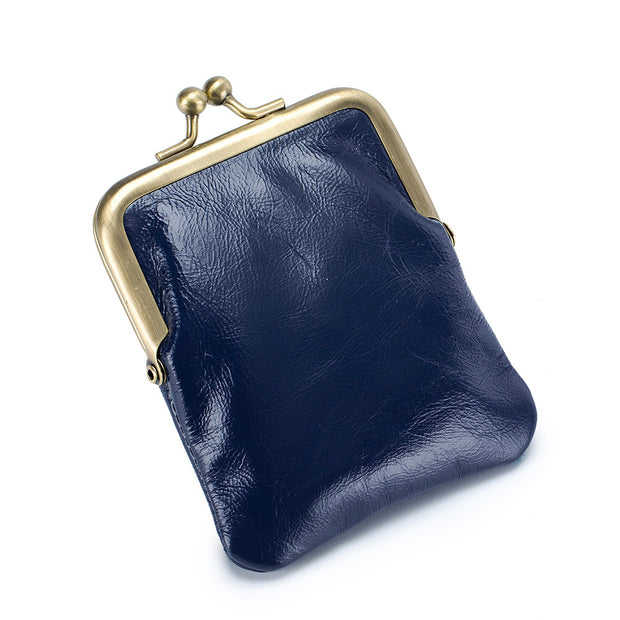 Oil Wax Leather Coin Purse