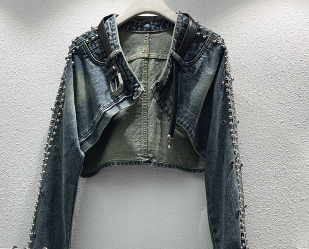 A Denim Jacket With Metal Detail