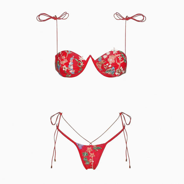 Ian Embroidered Bikini Set