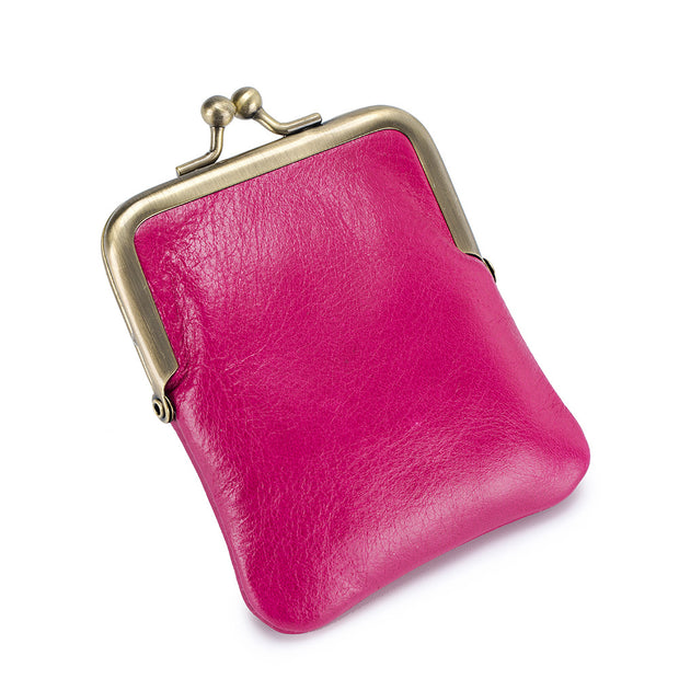 Oil Wax Leather Coin Purse