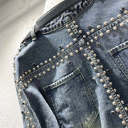A Denim Jacket With Metal Detail