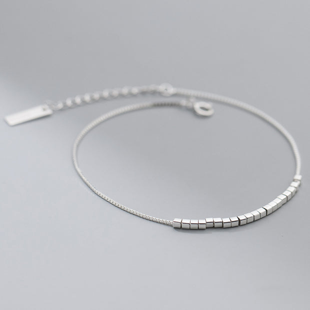 A Square Sterling Silver Anklet