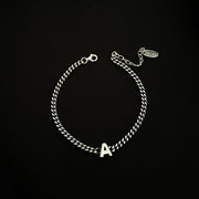 Sterling Silver Letter Bracelet
