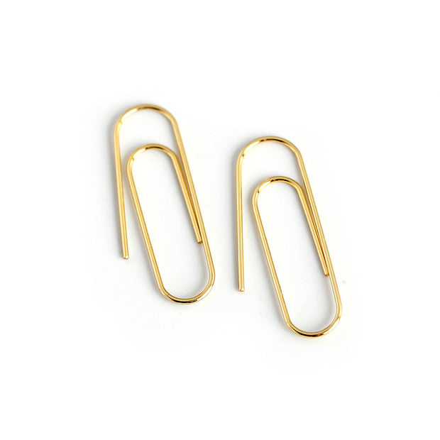 Sterling Silver Simple Paper Clip Earring