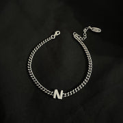 Sterling Silver Letter Bracelet
