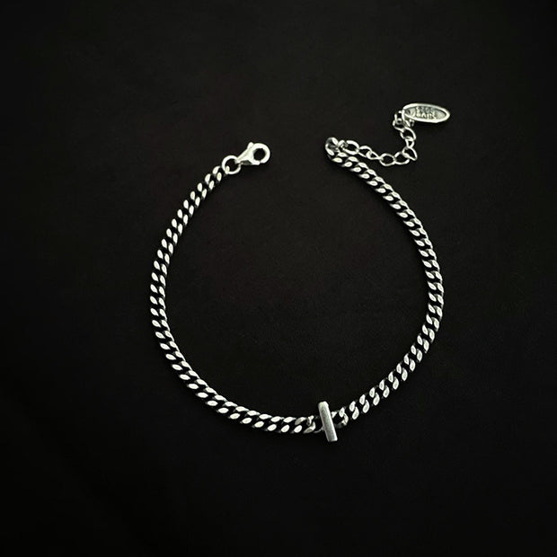 Sterling Silver Letter Bracelet