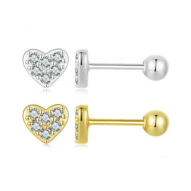 Simple Love Sterling Silver Earrings