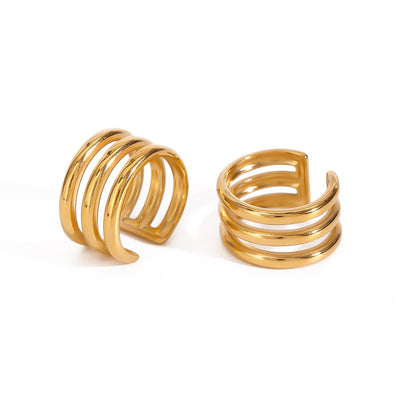 Three Way Stainless Steel Ear Cuff