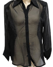 Gizzy Mesh Button Down Top