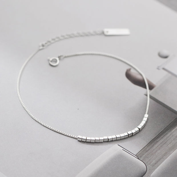 A Square Sterling Silver Anklet