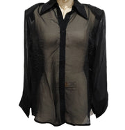 Gizzy Mesh Button Down Top