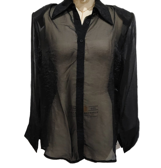 Gizzy Mesh Button Down Top