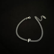 Sterling Silver Letter Bracelet