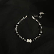 Sterling Silver Letter Bracelet