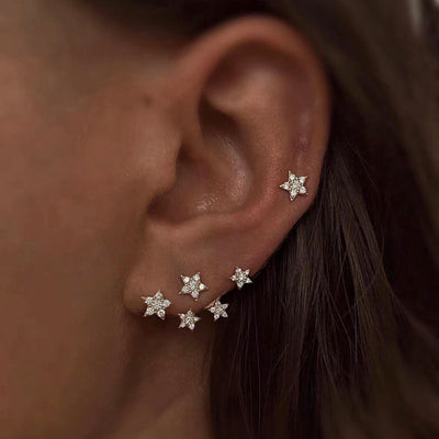Star Sterling Silver Earring