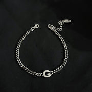 Sterling Silver Letter Bracelet